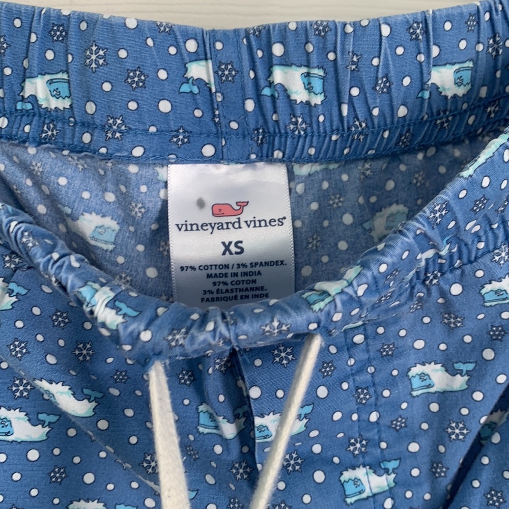 Vineyard Vines (Xs) Blue Patterned Drawstring Pan… - image 5